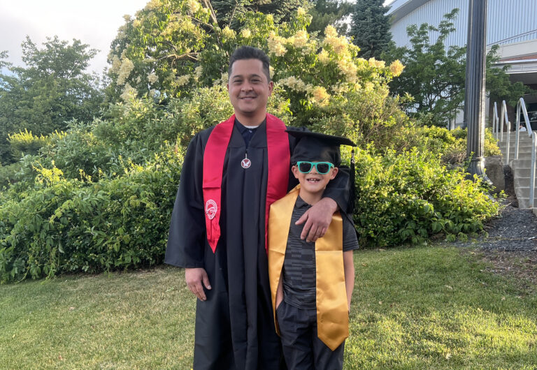 Single Dad Graduates with Honors